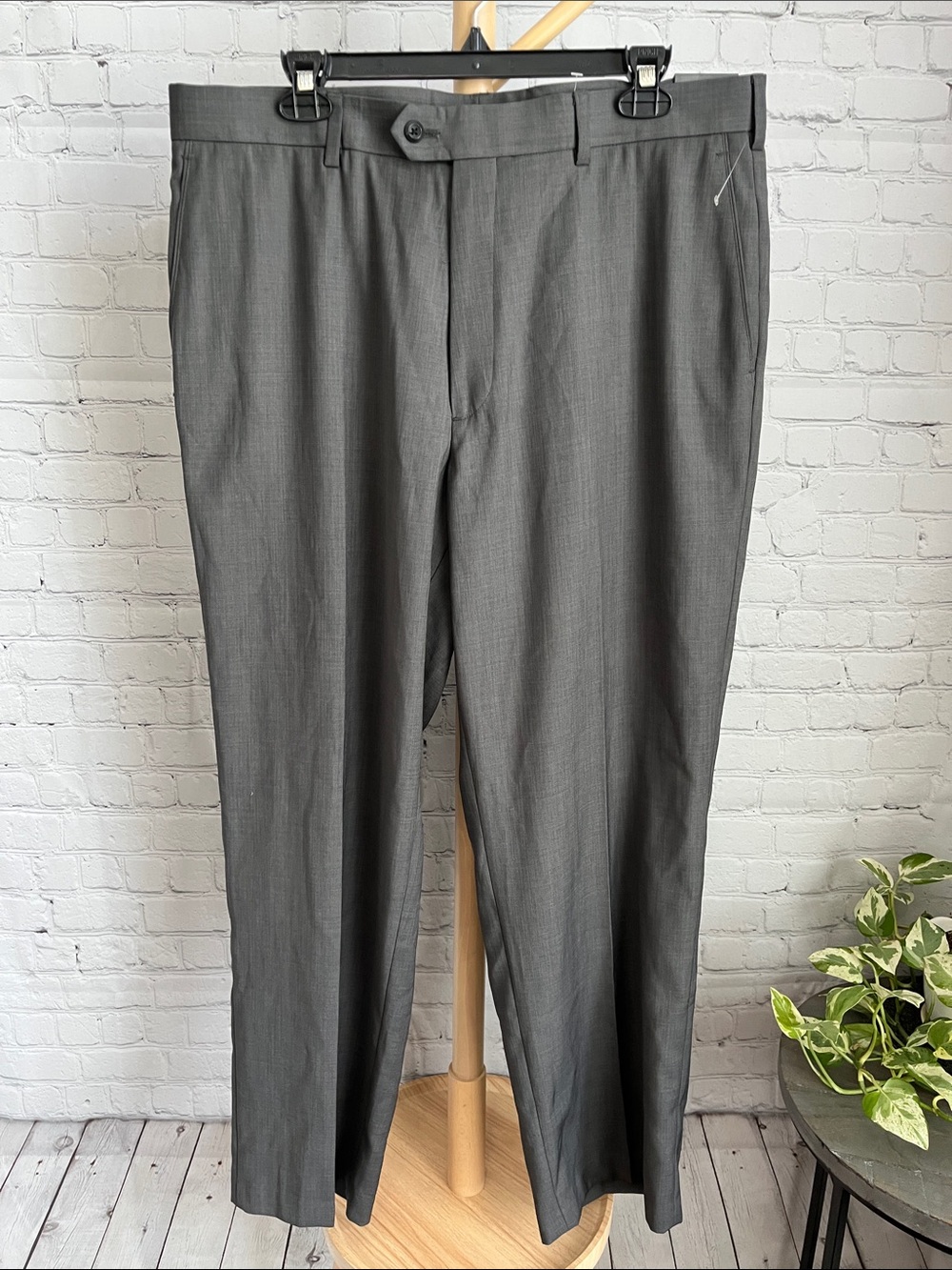 NWT Perry Ellis Men's Classic Gray Dress Pants 36X30